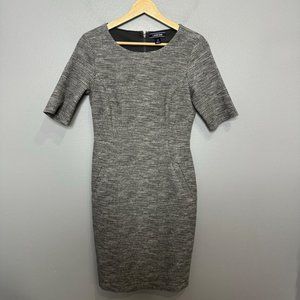 LANDS' END gray textured sheath dress size 6